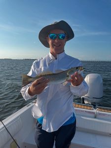 Spotted Weakfish, 15 inches, fishing in NC