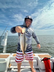Spotted weakfish, 21 inches, caught in Wanchese