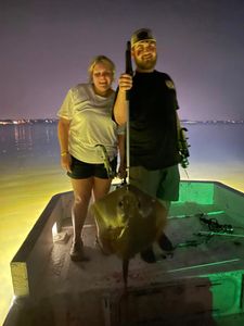 A pair of anglers in Florida fishing for the best and greatest catch.