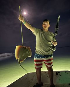 Lone angler fishing in Panama City Beach