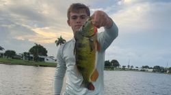 A person fishing in Delray Beach