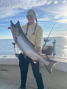 Angler with a great catch in Olcott