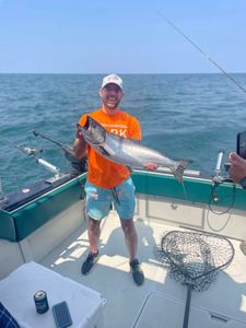 Angler with a big fish in NY