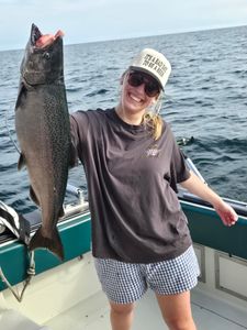 A person fishing in Olcott