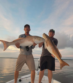 Two redfish caught in Morehead City