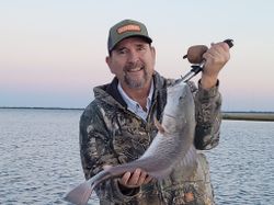 One angler fishing in Port O'Connor