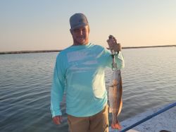 Lone angler fishing in Port O'Connor