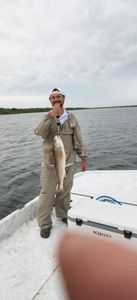 Redfish caught while fishing in Port O'Connor TX displayed on boat deck