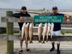 5 redfish caught in Port O'Connor