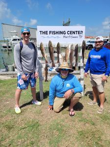 Four redfish caught while fishing in TX