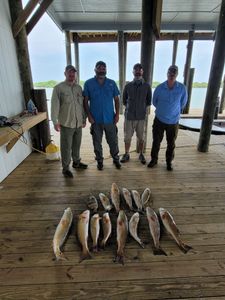 6 fishing rods and 4 people in Texas