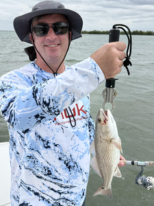 Cape Coral redfish brought to the boat!