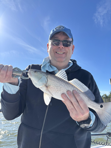 Nice redfish caught using heavy and light tackle in Cape Coral! Clear conditions made for perfect fishing.
