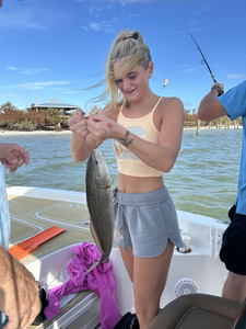 Nice redfish using heavy and light tackle combo!