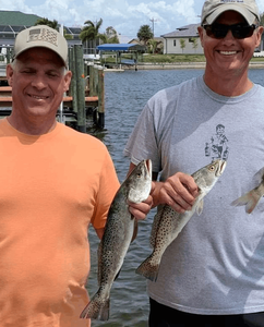 Two spotted weakfish caught fishing in FL