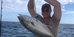 Longfin Yellowtail fish caught in Miami Beach