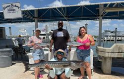 Two great barracuda and bluefish caught fishing in FL