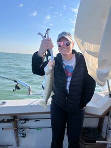 One person fishing in Port Clinton
