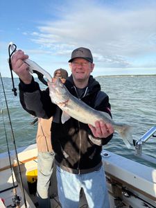 A person enjoying a fishing tour in Port Clinton