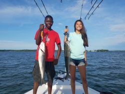 Two striped bass caught fishing in Lexington