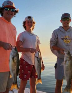 3 striped bass caught while fishing in SC