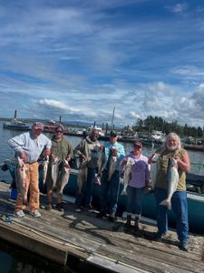 5 bluefish caught while fishing in OR