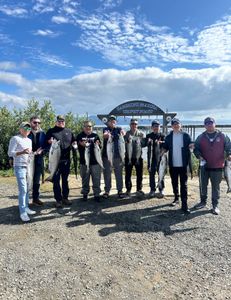 A Chinook Salmon, measuring 22 inches, caught while fishing in OR.