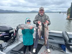3 Chinook Salmon, fishing in OR