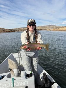 Rainbow trout caught while fishing in Newport PA from boat on lake