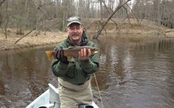 A lone angler fishing in Michigan