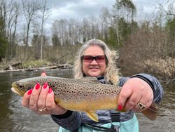 Proud angler with a sea trout catch from Baldwin