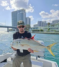 Crevalle Jack caught by angler at Miami Beach