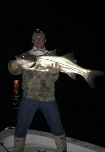 A single fisherman catches a 38-inch fish in Palm Bay
