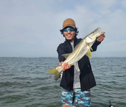 A large snook fish caught in Palm Bay