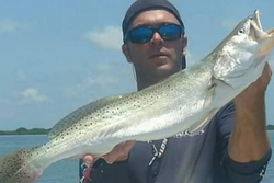 Angler fishing in Port Aransas, 21-inch catch