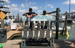 Two people fishing in Texas