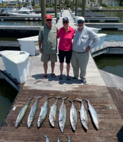 8 big fish caught during a fishing tour in Port Aransas