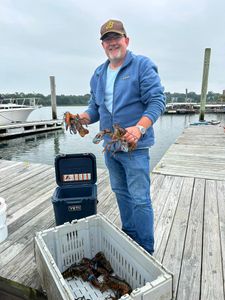A person fishing in South Portland