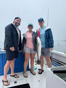 Striped bass caught while fishing in ME