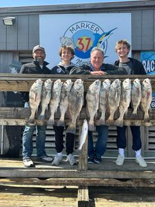 12 black drum and redfish caught during fishing trip in Corpus Christi