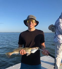 Single angler fishing in Corpus Christi