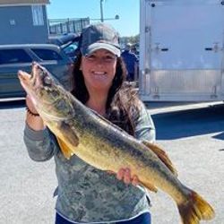 Splashing Walleye in Lake Ontario.