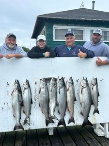 8 rainbow trout and chinook salmon in Sackets Harbor
