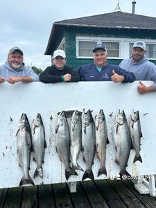 8 rainbow trout and chinook salmon fishing in Sackets Harbor