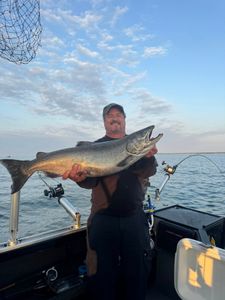 Chinook salmon caught while fishing in Sackets Harbor