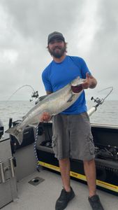 Coho salmon fish caught while fishing in NY