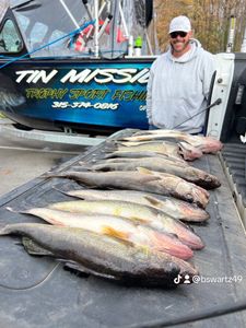 Person fishing in Sackets Harbor