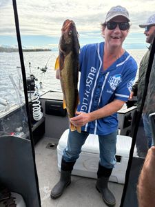 Two people fishing in Sackets Harbor