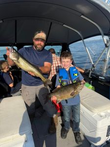 Walleye and smallmouth bass caught fishing in Sackets Harbor NY