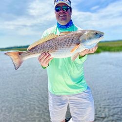 Redfish measuring 28 inches caught while fishing in GA
